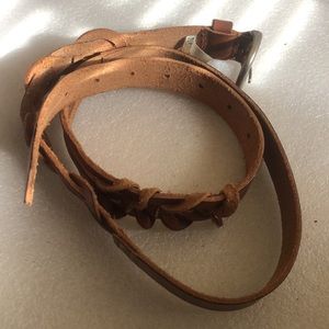 Vintage style Brown Leather  Belt Sz- medium